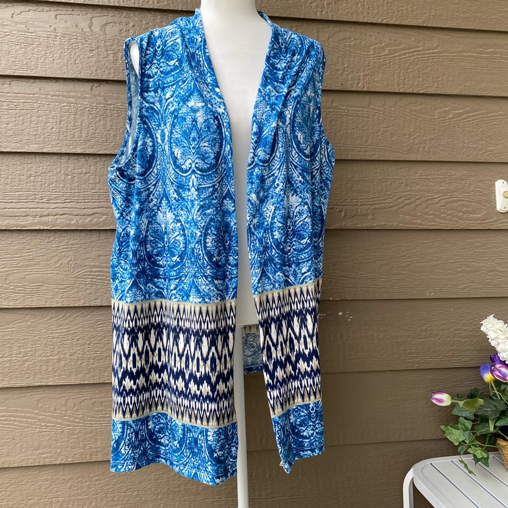 ONQUE woman cardigan VEST open front plus size 1X